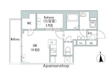 GRAN PASEO上野御徒町(1LDK/2階)の間取り写真