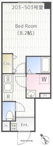 コーラルテラス南砂(1K/5階)の間取り写真