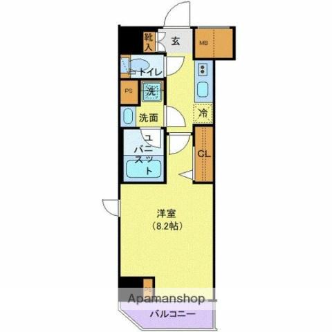 ジェノヴィア上野スカイガーデン(1K/5階)の間取り写真