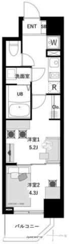 アーバンパーク入谷(2K/2階)の間取り写真