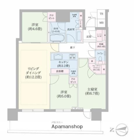 パークタワー晴海 28階階 間取り