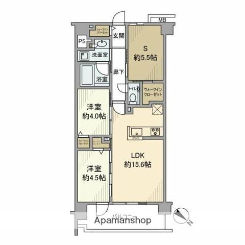 エクセレントシティ瑞江レジデンス(2SLDK/4階)の間取り写真