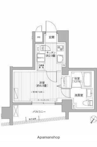 LE VERRE日本橋小伝馬町(1K/5階)の間取り写真