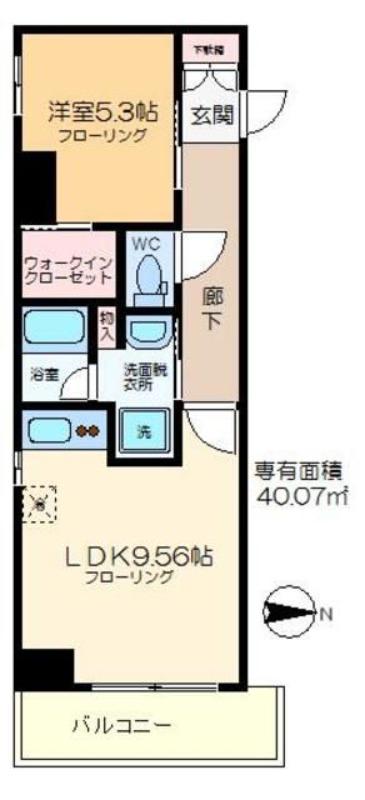 ARIES CORE(1LDK/2階)の間取り写真