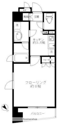 クオリア銀座三丁目(1K/6階)の間取り写真