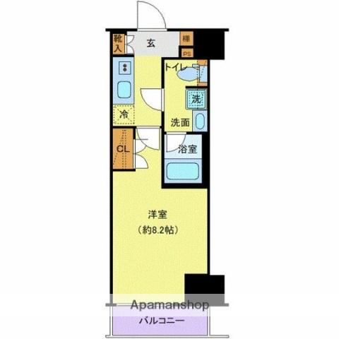 プレール・ドゥーク両国Ⅳ(1K/3階)の間取り写真