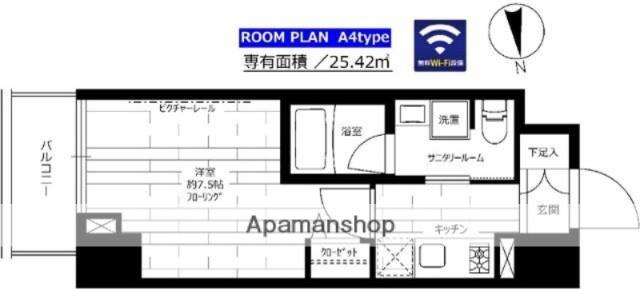 ステージファースト新御徒町2(1K/9階)の間取り写真