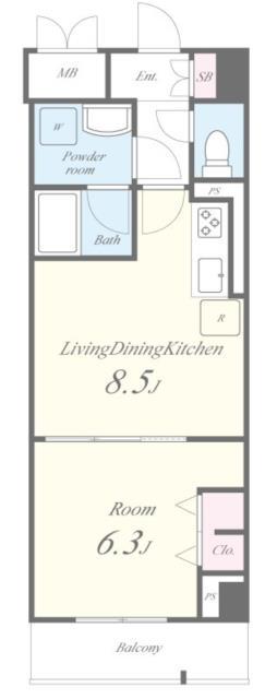 JPT RESIDENCE(1LDK/10階)の間取り写真
