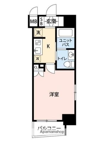 マイナビSTAY日本橋兜町(1K/7階)の間取り写真