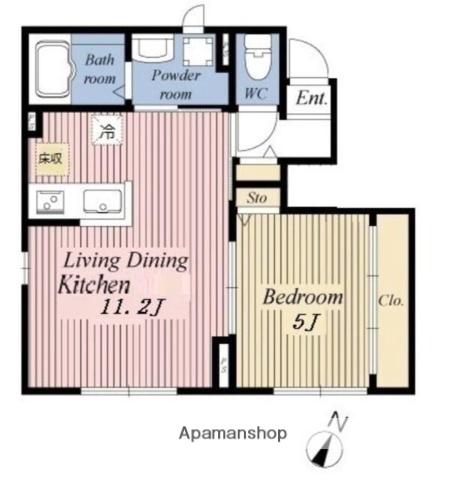 プラントグラスⅠ(1LDK/1階)の間取り写真