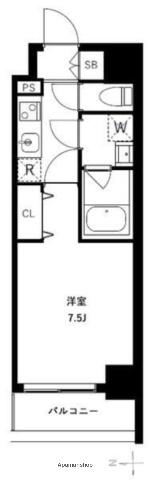アーバンパーク浅草2(1K/5階)の間取り写真