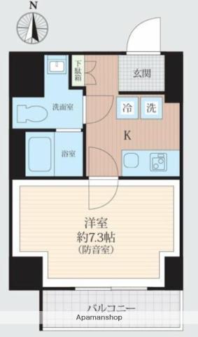 WHARF BO-ON 住吉(1K/8階)の間取り写真