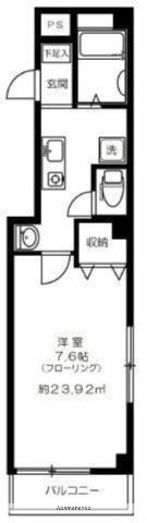 ヴェルトゥール浅草橋(1K/4階)の間取り写真