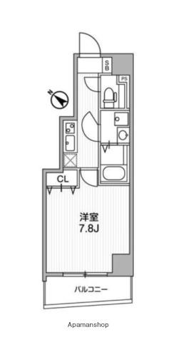 ルネサンスコート京成曳舟(1K/4階)の間取り写真