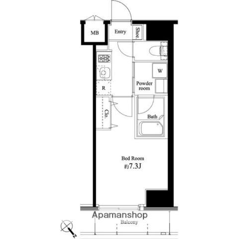 ハーモニーレジデンス門前仲町 6階階 間取り