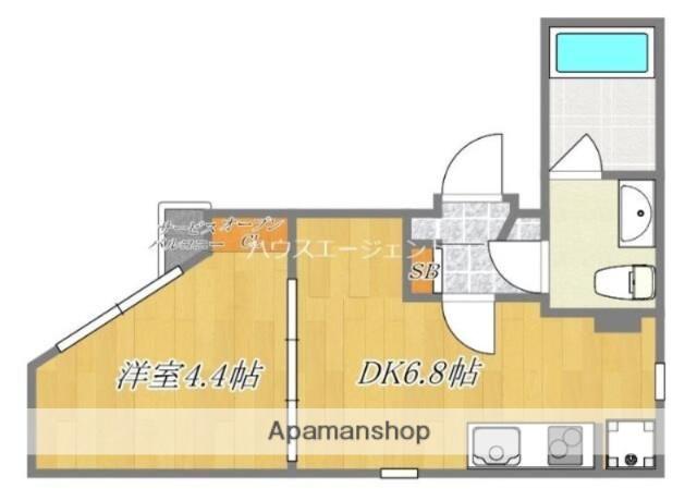 ホライゾン3(1DK/5階)の間取り写真