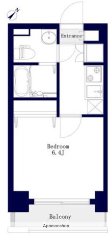 ヒューマンハイム月島(1K/8階)の間取り写真