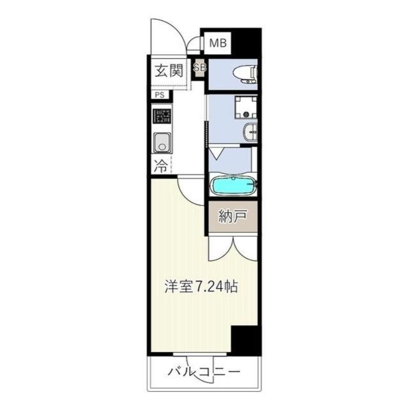 ES GRANDE門前仲町(1K/1階)の間取り写真