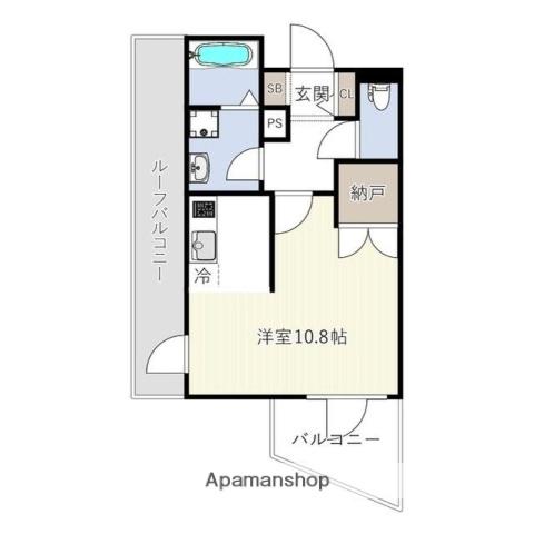 ES GRANDE門前仲町(1K/1階)の間取り写真