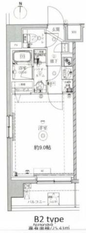 アルテシモ エクラン(1K/3階)の間取り写真