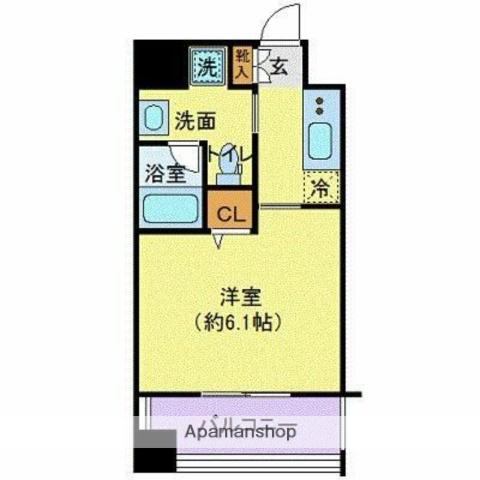 ベルファース水天宮前(ワンルーム/8階)の間取り写真