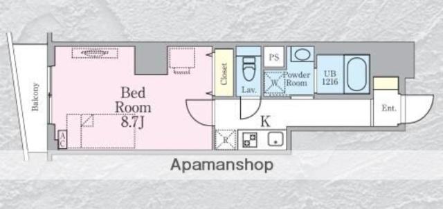 HAON(1K/4階)の間取り写真