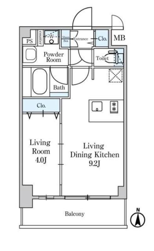 ディームス東陽町Ⅱ(1LDK/7階)の間取り写真