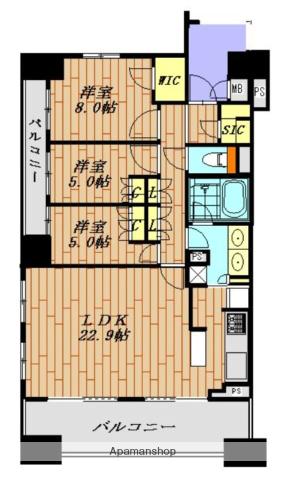 ザ・晴海レジデンス(3LDK/7階)の間取り写真