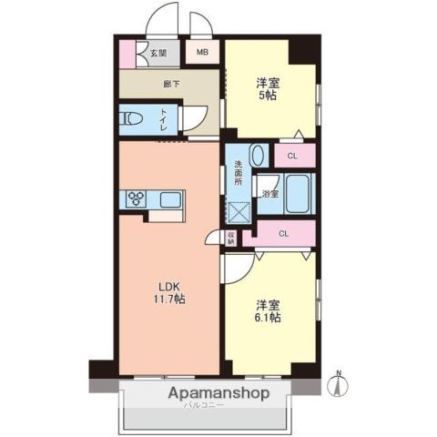 MZ RESIDENCE RYOGOKU(2LDK/3階)の間取り写真