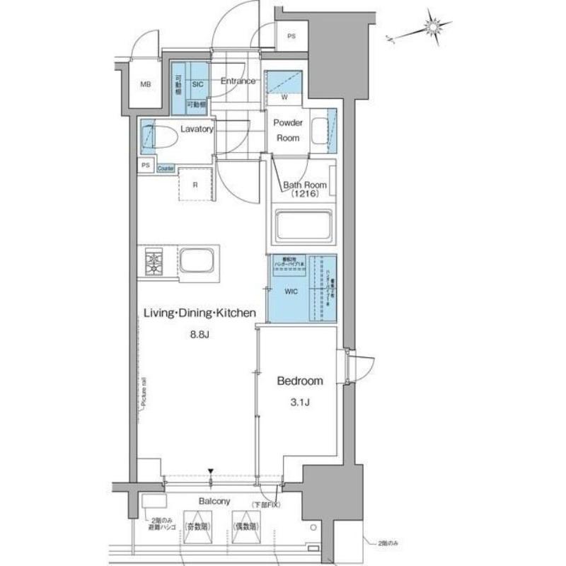ルフォンプログレ本郷三丁目(1LDK/3階)の間取り写真
