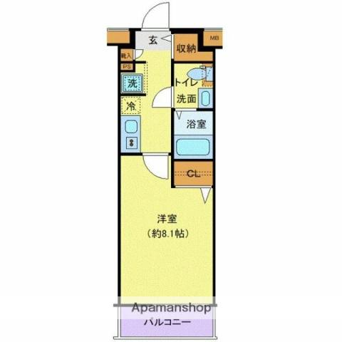 プレールドゥーク本所吾妻橋2(1K/4階)の間取り写真