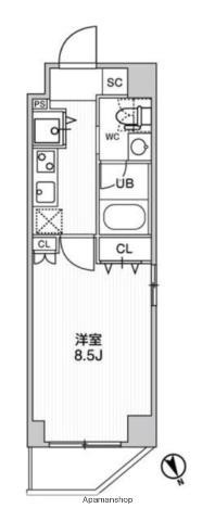 ステージファースト浅草橋Ⅳ(1K/5階)の間取り写真