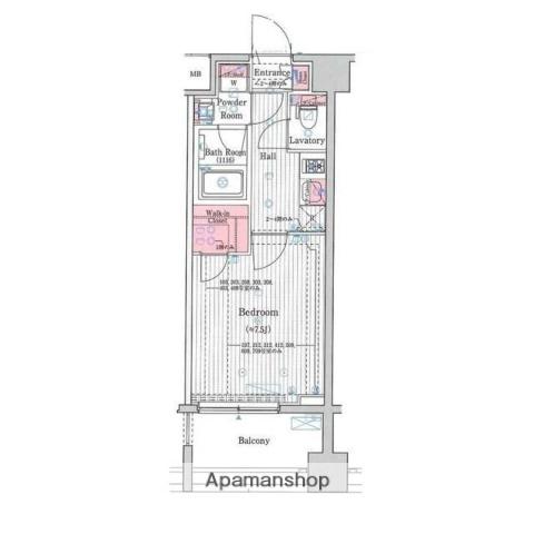 プレール・ドゥーク蔵前(1K/3階)の間取り写真