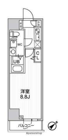 ジェノヴィア浅草5スカイガーデン(1K/4階)の間取り写真