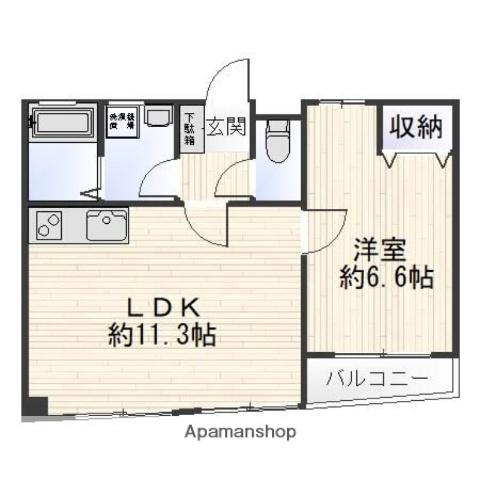 銀座ボンジュール(1LDK/2階)の間取り写真