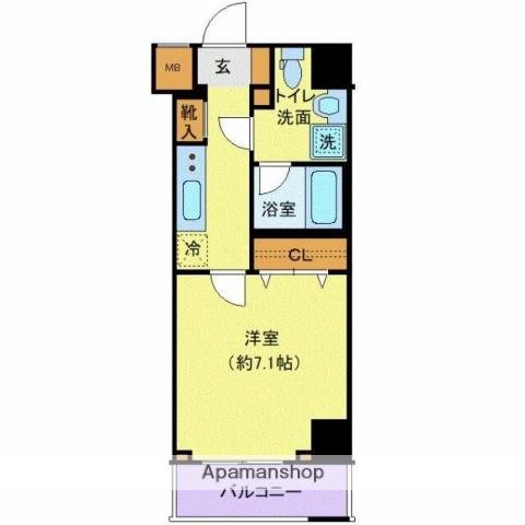 クレヴィスタ錦糸町(1K/3階)の間取り写真