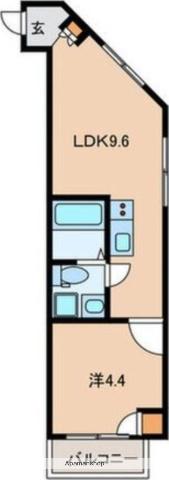 メゾン・ド・グラース馬込(1LDK/2階)の間取り写真