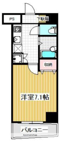 スカイコート九段下(1K/3階)の間取り写真