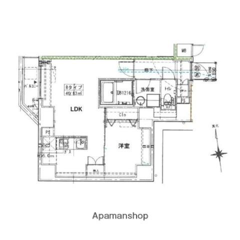 CREALPREMIER浅草(1LDK/4階)の間取り写真