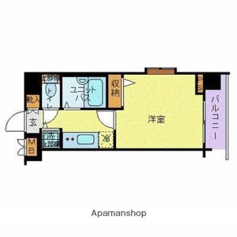 フェニックス芝アストラーレ(1K/8階)の間取り写真