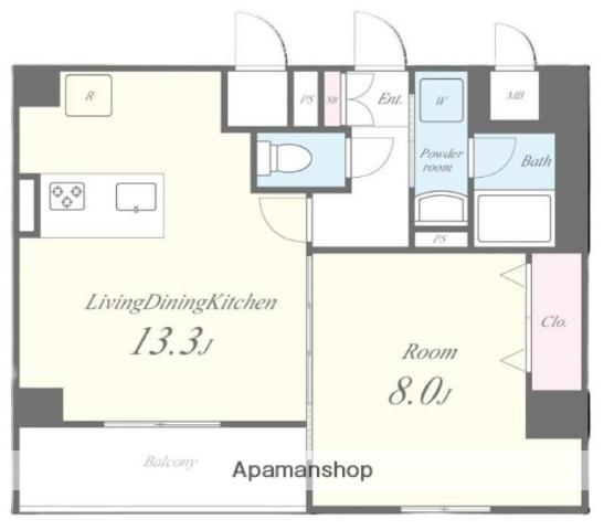 TS RESIDENCE 東陽町(1LDK/6階)の間取り写真