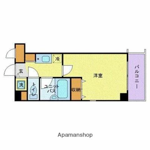 シティガーデン門前仲町(1K/1階)の間取り写真