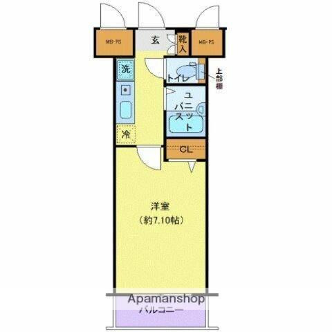 ヴェルト日本橋Ⅲ(1K/7階)の間取り写真