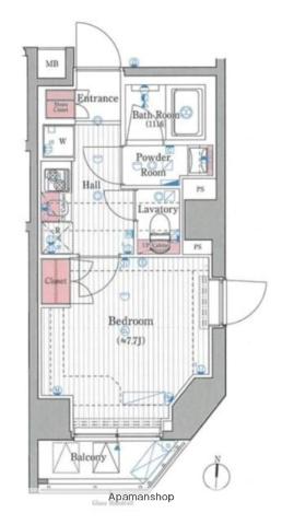 プレール・ドゥーク両国Ⅱ(1K/8階)の間取り写真