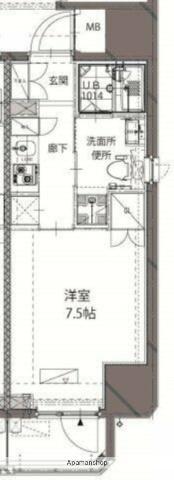 ベルジューレ神保町(1K/4階)の間取り写真