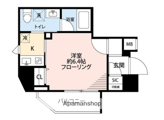 マイナビSTAY門前仲町Ⅱ(1K/8階)の間取り写真