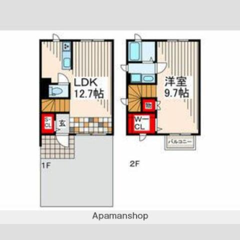 ＫＡＧＵＹＡ　Ｎ(1LDK)の間取り写真