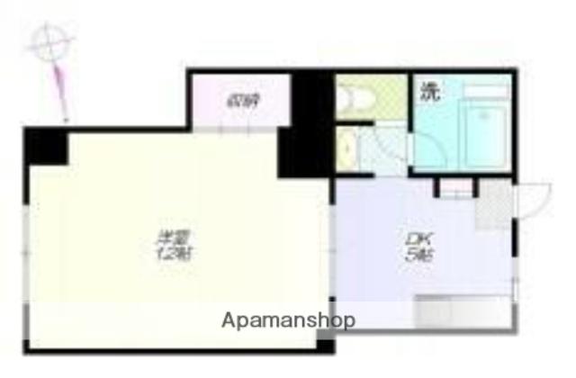 メゾン龍岡(1DK/4階)の間取り写真