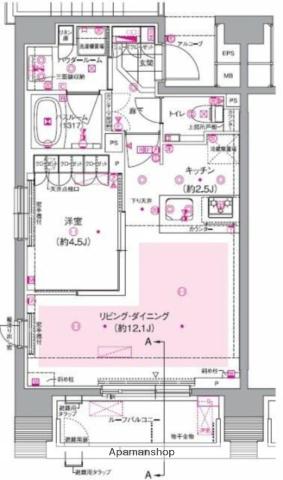 ガーラ・レジデンス本郷三丁目(1LDK/11階)の間取り写真