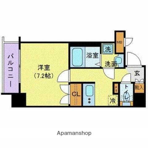ロメック芝浦(1K/5階)の間取り写真